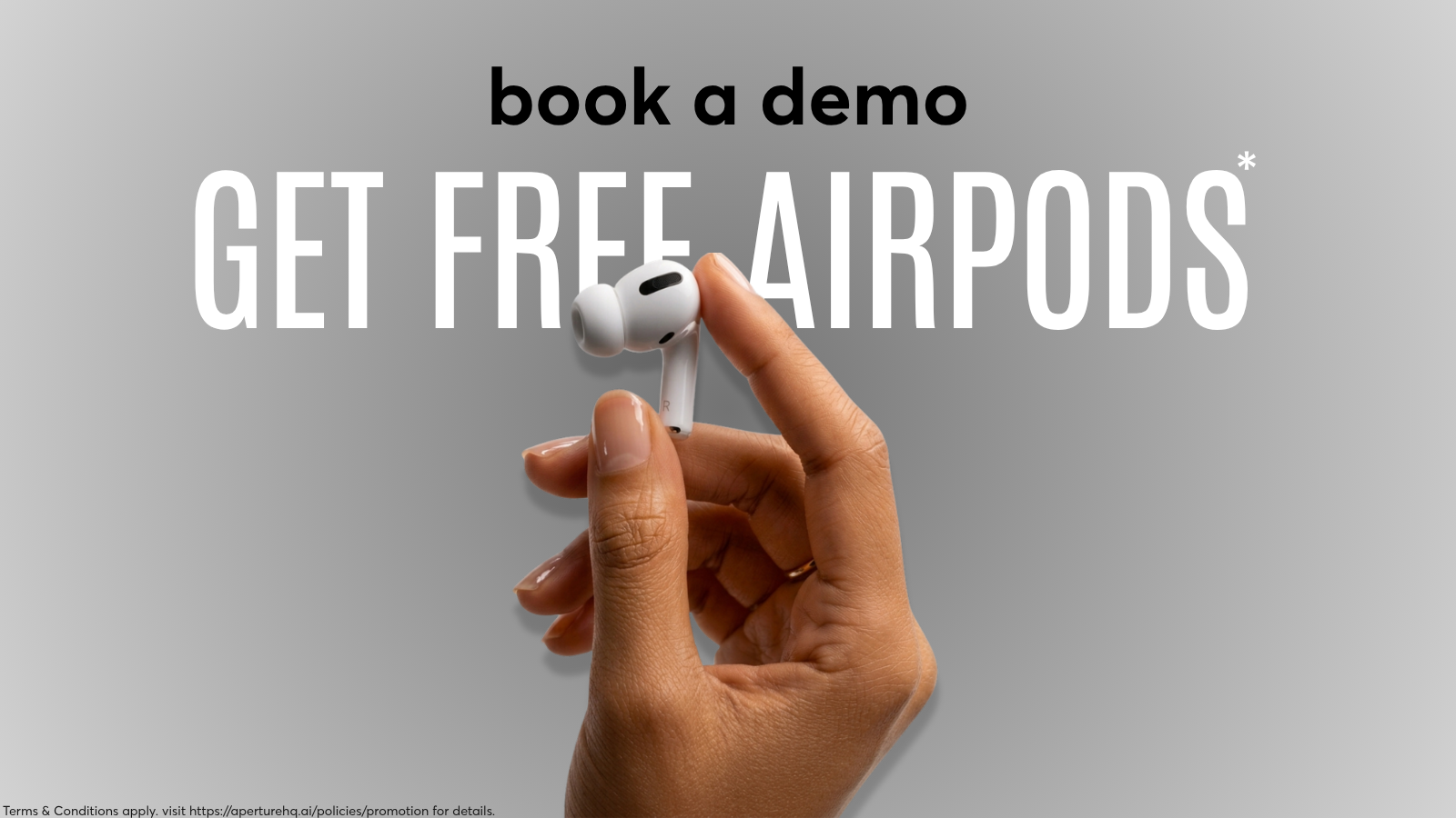 book a demo, get free airpods
